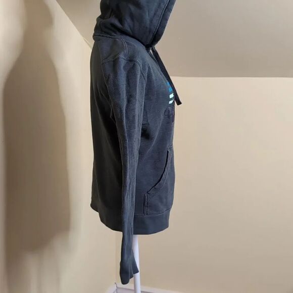 Marmot size Small Gray Blue Hoodie Sweat Shirt with Mountain Logo - Picture 2 of 13